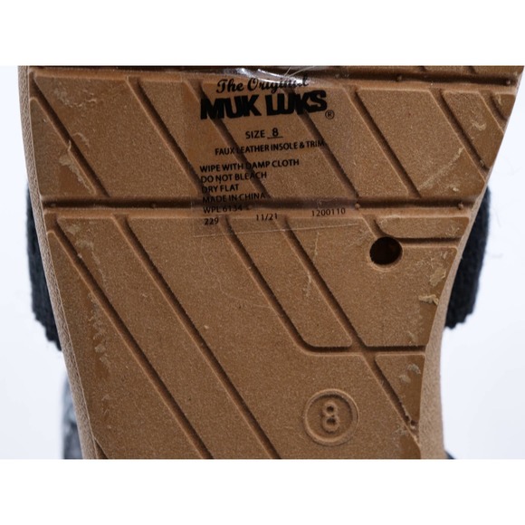 Muk Luks Womens 8 Sandals Black Stretch Fabric Ankle Strap Flat Open Toe Pull On - Picture 9 of 10